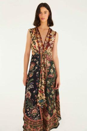 Winter Garden Mix Sleeveless Maxi Dress-Dresses-Farm Rio-Debs Boutique